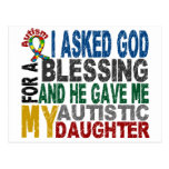 Blessing 5 DAUGHTER Autism T-Shirts & Apparel Post Cards