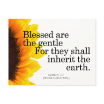 Blessing for Gentleness Matthew 5:5 Postcard