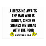 Blessing Proverbs 22:9 Postcards