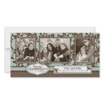Blessings Aqua Photo Card B2