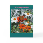 Blessings to give greeting card