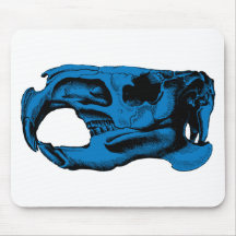 Bleu anatomique de crâne de castor tapis de souris