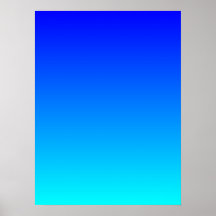 Bleu au gradient d'Aqua Posters