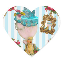 Bleu Cakes for Marie Antoinette Heart Seals Sticker