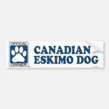 Bleu canadien de chien esquimau autocollants pour voiture