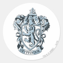 Bleu de crête de Gryffindor Adhésifs Ronds