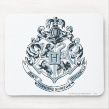 Bleu de crête de Hogwarts Tapis De Souris