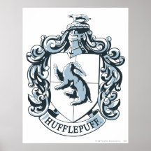 Bleu de crête de Hufflepuff Affiches