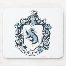 Bleu de crête de Hufflepuff Tapis De Souris