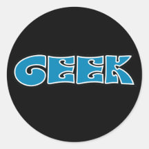 Bleu de geek autocollant