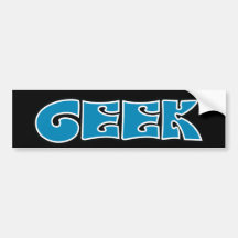 Bleu de geek autocollants pour voiture