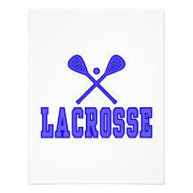 Bleu de lacrosse invitation personnalisée