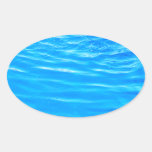 Bleu de l'eau assez profondément ondulant la belle autocollants
