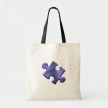 Bleu de morceau de puzzle d'autisme sacs
