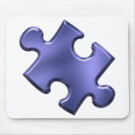 Bleu de morceau de puzzle d'autisme tapis de souris