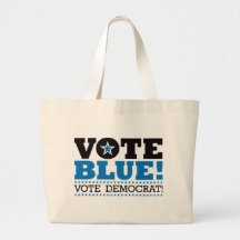 Bleu de vote ! Vote Démocrate ! Sacs En Toile