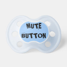 Bleu drôle de BOUTON de bébé MUET de tétine