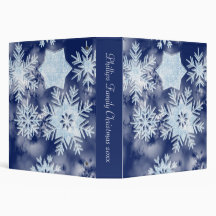 Bleu glacial de flocons de neige d'hiver