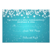 Bleu l'épousant élégant d'étincelle d'hiver de RSV Invitations Personnalisables