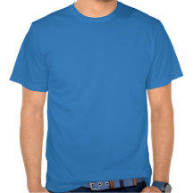Bleu Pacifique de T-shirt de l'encolure ras du cou