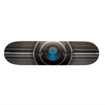 Bleu radioactif skateboards personnalisés