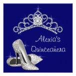 Bleu royal Quinceanera de diadème de talons hauts Bristols