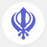 Bleu sikh de Khanda Autocollants