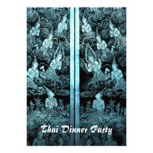 Bleu thaïlandais d'invitation de partie de thème d