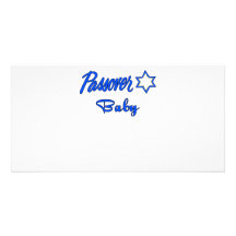 Bleus layette de pâque carte avec photo