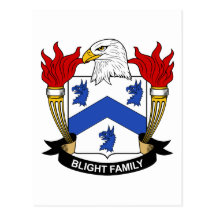 Blight Family Crest Postcard