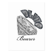 Bling Bearer Wedding Gift Post Card