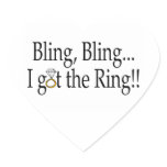 Bling Bling I Got The Ring Wedding Engagement Stickers