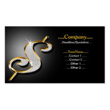 Bling Dollar Business Card Templates