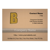 Bling Gold B Business Card Templates