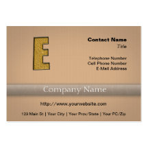 Bling Gold E Business Card Template