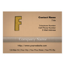 Bling Gold F Business Card Templates