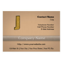 Bling Gold J Business Card