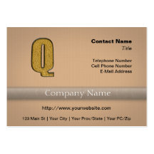 Bling Gold Q Business Card