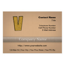 Bling Gold V Business Card