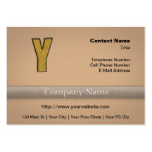Bling Gold Y Business Card Templates