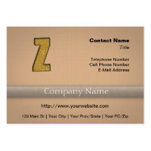 Bling Gold Z Business Card Template