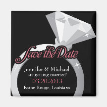 Bling Ring Save the Date Fridge Magnet