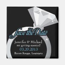 Bling Ring Save the Date Refrigerator Magnet