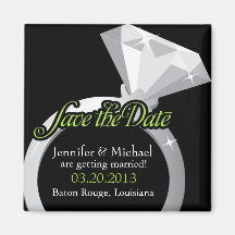 Bling Ring Save the Date Refrigerator Magnets