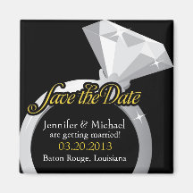 Bling Ring Save the Date Refrigerator Magnets