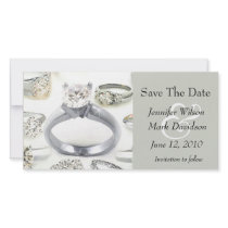 Bling Rings Save The Date Photo Card