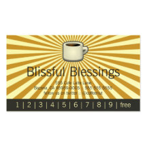 Blissful Burst with Logo Drink Punch Card Business Card