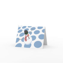 Bliz the Snowman Dotted White Card