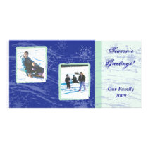 Blizzard Blue and Green Photo card