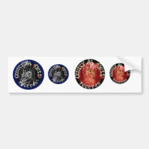Blk/Blu & Blk/Red Logo Bumper Sticker